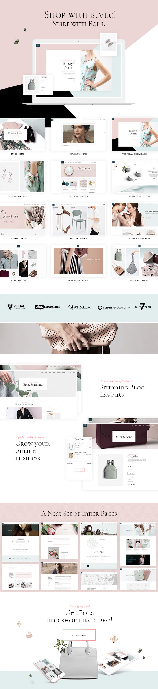 WordPress theme Eola - An Elegant, Multipurpose WooCommerce Theme (WooCommerce)